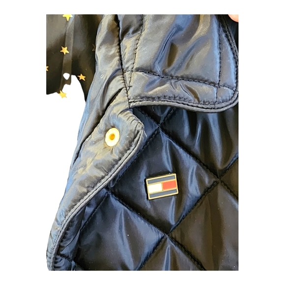 Tommy Hilfiger black quilted jacket for girls classic warm chic - Picture 3 of 4